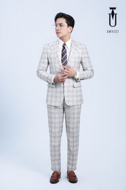 Vest Trắng Caro Đen