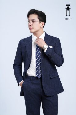 Vest Xanh Dương Sọc